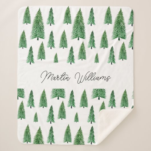 Personalisierter Winterurlaub Land Schönheit Sherpadecke (Vorderseite)