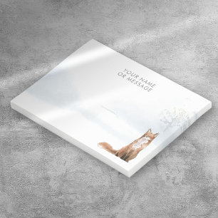 Personalisierter Winterwaldfleckenfuchs Post-it Klebezettel