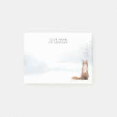 Personalisierter Winterwaldfleckenfuchs Post-it Klebezettel (Vorderseite)