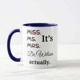 Personalisierter Wirklich Frau Titel Doktor Kaffee Tasse