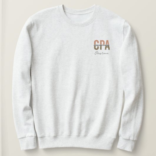 Personalisierter Wirtschaftsprüfer mit CPA-Zertifi Sweatshirt (Design vorne)