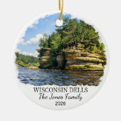 Personalisierter Wisconsin Dells Weihnachtsschmuck (Vorne)