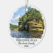 Personalisierter Wisconsin Dells Weihnachtsschmuck (Links)