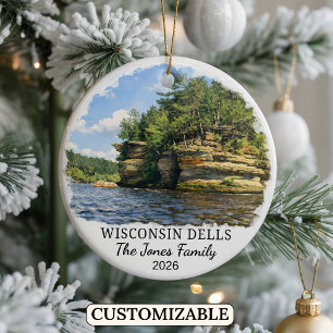 Personalisierter Wisconsin Dells Weihnachtsschmuck