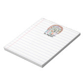 Personalisierter Wissenschaftslehrer Boho Rainbow  Notizblock (Rotiert)