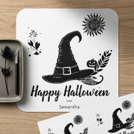 Personalisierter Witchcore-Halloween-Aufkleber Quadratischer Aufkleber