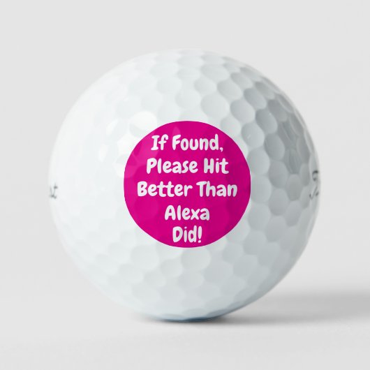 personalisierter Witzrosa Golfball (Vorderseite)