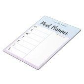 Personalisierter Wochenmehlplaner Notizblock (angewinkelt)