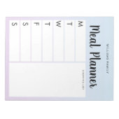 Personalisierter Wochenmehlplaner Notizblock (Vorderseite)