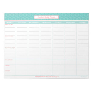 Personalisierter Wochenplaner Notizblock