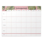 Personalisierter Wochenplaner Notizblock (Vorderseite)