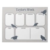 Personalisierter Wochenplaner Notizblock (Vorderseite)
