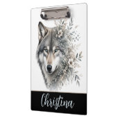 Personalisierter Wolf Klemmbrett (Links)