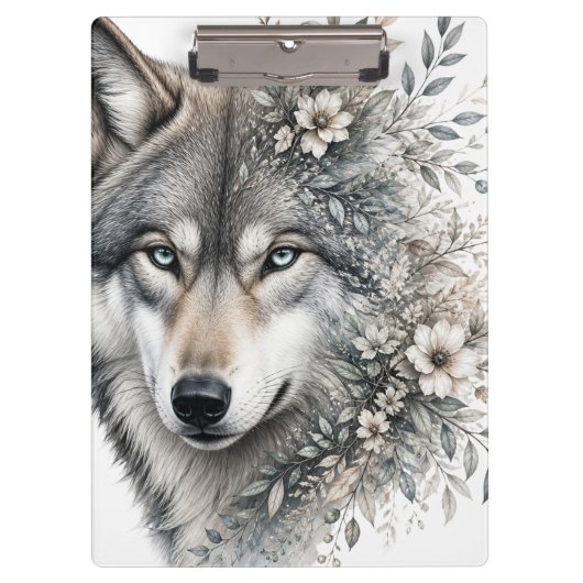 Personalisierter Wolf Klemmbrett (Vorderseite)