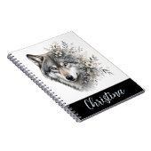 Personalisierter Wolf Notizblock (Rechte Seite)