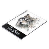 Personalisierter Wolf Notizblock (Linke Seite)