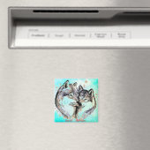 Personalisierter Wolf-Paarmagnet Magnet (In Situ (Geschirrspüler))