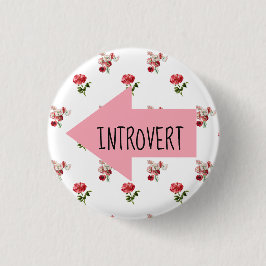 Personalisierter Wort-Pfeil mit Blumen-Knopf Button