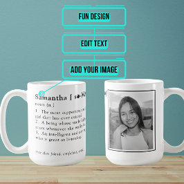 Personalisierter Wörterbucheintrag Funny Kaffeetasse