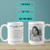 Personalisierter Wörterbucheintrag Funny Kaffeetasse