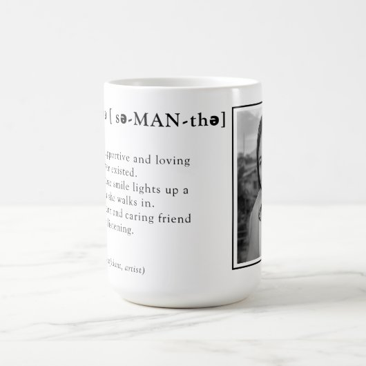 Personalisierter Wörterbucheintrag Funny Kaffeetasse (Mittel)