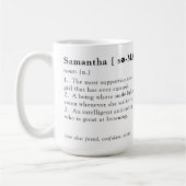 Personalisierter Wörterbucheintrag Funny Kaffeetasse (Links)