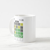 Personalisierter Wortpuzzle-Name Benutzerdefiniert Kaffeetasse (Vorderseite Links)