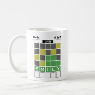 Personalisierter Wortpuzzle-Name Benutzerdefiniert Kaffeetasse