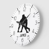 PERSONALISIERTER Wrestling Große Wanduhr (Winkel)