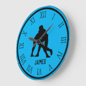 PERSONALISIERTER Wrestling Große Wanduhr (Winkel)