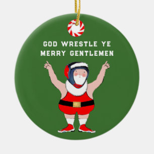 Personalisierter Wrestling-Ringer Keramik Ornament