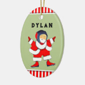 Personalisierter Wrestling Weihnachtskollektiv Keramik Ornament (Links)