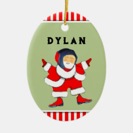 Personalisierter Wrestling Weihnachtskollektiv Keramik Ornament