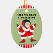 Personalisierter Wrestling Weihnachtskollektiv Keramik Ornament (Hinten)