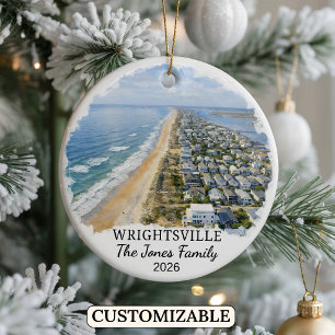 Personalisierter Wrightsville-Ornament, North Caro Keramik Ornament