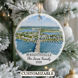 Personalisierter Wrightsville-Ornament, North Caro Keramik Ornament