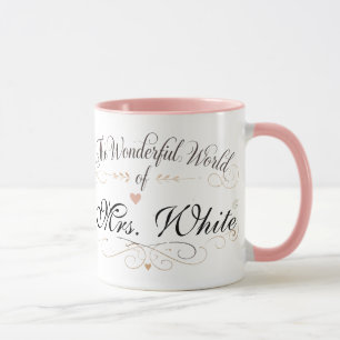 Personalisierter Wunderbarer Welt Lehrer Kaffeebec Tasse