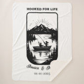 Personalisierter Wurf, Hochzeitsdecke, Fisch Sherpadecke (Vorderseite)