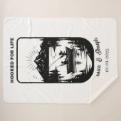 Personalisierter Wurf, Hochzeitsdecke, Fisch Sherpadecke (Vorderseite (Horizontal))