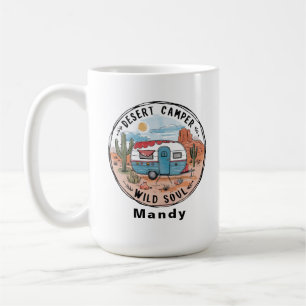 Personalisierter Wüsten-Camper Wilde Seele Kaffeetasse