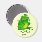 Personalisierter wütender grüner Froschmagnet Magnet (Vorderseite/Rückseite)