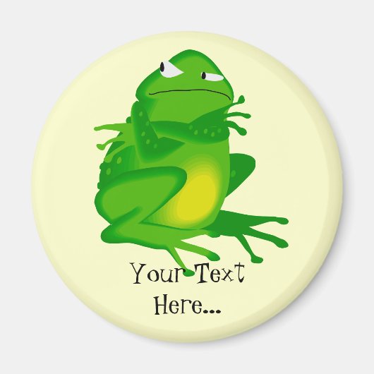 Personalisierter wütender grüner Froschmagnet Magnet (Vorne)