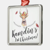 Personalisierter XMAS Ornament boho Hirsch Buck He (Links)