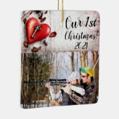 Personalisierter XMAS-Ornament-Land-Holzschlüssel Keramikornament (Rechts)