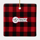 Personalisierter XMAS Ornament Roter Buffalo Karie (Rückseite)