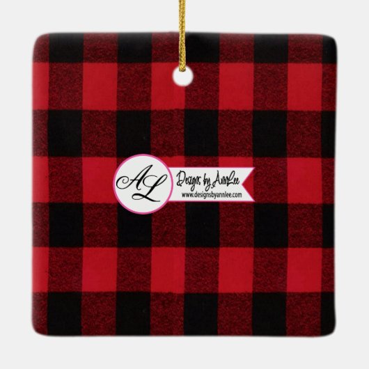 Personalisierter XMAS Ornament Roter Buffalo Karie (Rückseite)