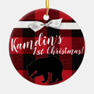Personalisierter XMAS Ornament Roter Buffalo Karie