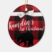 Personalisierter XMAS Ornament Roter Buffalo Karie (Links)