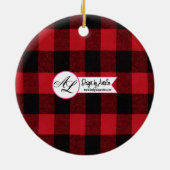 Personalisierter XMAS Ornament Roter Buffalo Karie (Hinten)