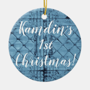 Personalisierter XMAS Ornament Rustikale Zinnwand
